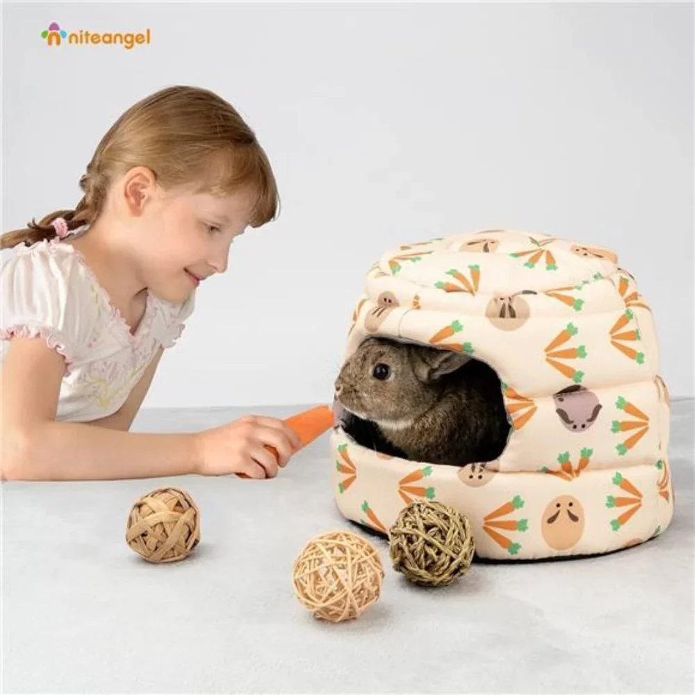 Bunny Bed Big Guinea Pig Cave House Hideout for Rabbit Ferret Chinchilla Degu